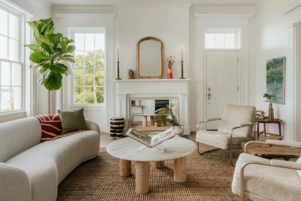 Shared living room inside a co-owned home